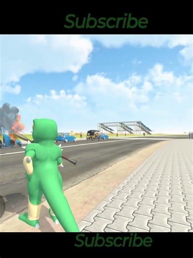 blue dinasuars destroy vehicles with RPG - mobile GTA android game - veloxar