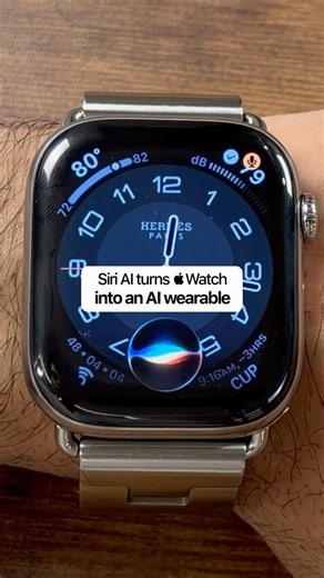 Siri AI turns Apple Watch into an AI wearable! 🔥 #apple #siri #applewatch #ios27 #watchos27