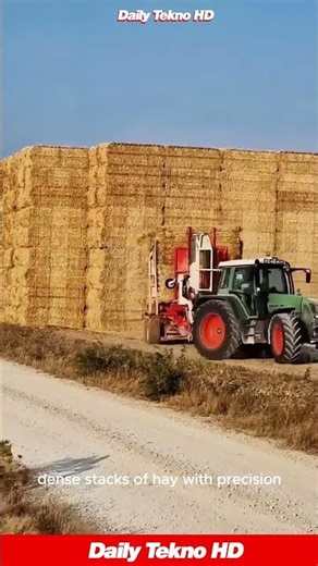 This Machine Eats Hay Bales 😮 For Breakfast! #FarmTech