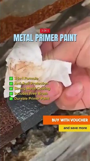 3 in 1 Metal Primer Paint Anti Rust Paint For Metal Primer for steel #ShopeeTagToWin
