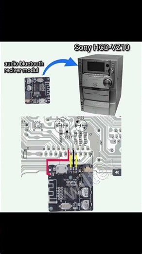 how to modification old hifi with bluetooth audio reciever #short