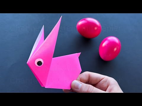 Osterdeko selber machen: Osterhasen basteln mit Papier - Origami Hase falten als Geschenk oder Deko