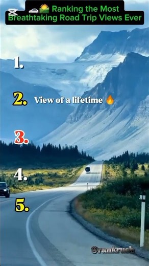 🚗🌄 Ranking the Most Breathtaking Road Trip Views Ever#shorts #viral #roadtrip #travel
