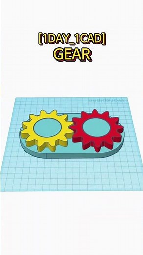 [1DAY_1CAD] GEAR #shorts #tinkercad #project