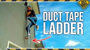 Testing the safety of climbing a duct tape ladder