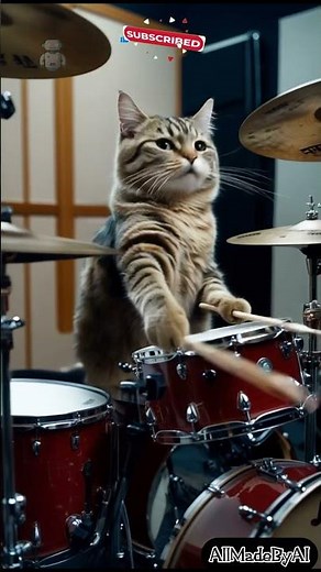 Cat on the Drums: The Ultimate Feline Jam Session