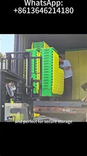 600×400×315mm Attached Lid Container – Heavy-Duty Plastic Crate with Lid for Logistics