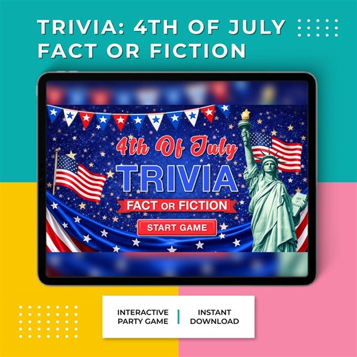 4th of July Trivia Game, Independence Day Trivia, Patriotic Party Game, USA History Quiz, Printable BBQ Party Game, Virtual Holiday Trivia - Etsy