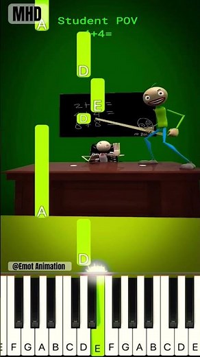 Baldi’s Basic Math POV @emotanimation - Piano Tutorial