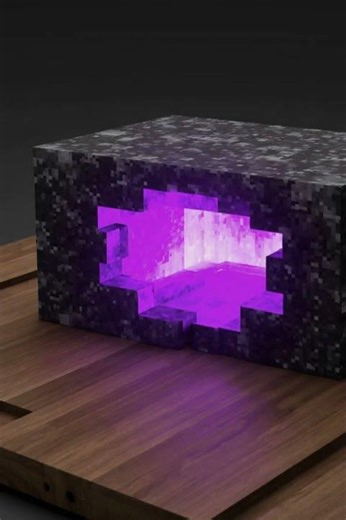 Cutting a Minecraft Obsidian Block 💜 | Satisfying ASMR