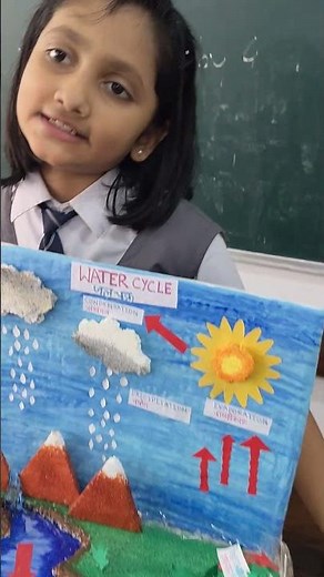 The water cycle project 3D model # short video # science project 👩🏼‍🔬