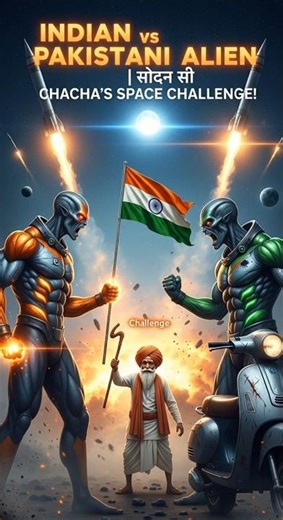 The Indian vs Pakistani Alien Challenge #ai #shorts