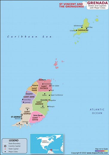 Grenada Map | HD Map of the Grenada
