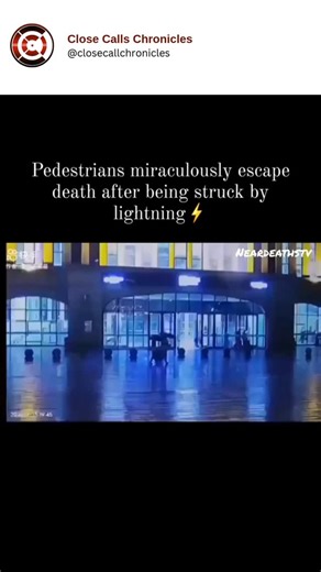 CloseCallsChronicles on Instagram: "Lightning strikes are rare—but when they hit, they strike without mercy. This unbelievable video shows pedestrians walking casually when a bolt of lightning explodes dangerously close to them. The shockwave, the brightness, and the instant chaos capture how unpredictable nature can be. These people survived by mere inches, escaping what could have been a fatal outcome. Lightning doesn’t just hit open fields—it can strike anywhere, anytime, especially during in