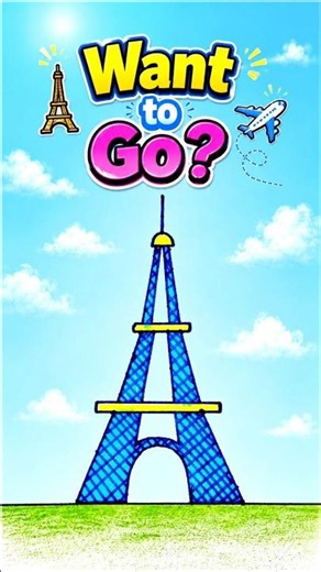 How to Draw the Eiffel Tower 🗼 | Easy Drawing 🎨