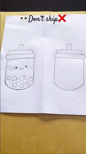 👀🧋Cute DIY Boba Squishy✨ | Easy Paper Squishy#shorts