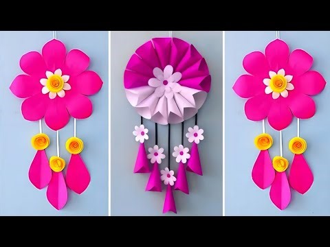 2 Paper craft Quick Paper Wall Hanging Ideas / A4 sheet Wall decor / Cardboard Reuse /viral/...