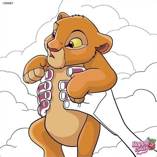 The lion king colouring page #digitalart #digitalcolouring #disney #timelapse #digitalpainting