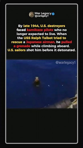 The Kamikaze Who Pretended to Be Rescued #ww2 #shorts