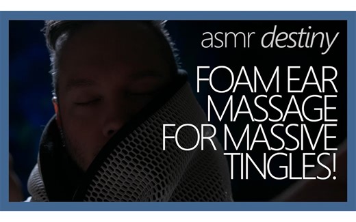 ASMR·亚伦叔用海绵按摩双耳