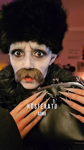 Jocie on Instagram: "Count Orlok tries asmr 🐁🤫 new rp out in 2 nights 🌑 (p.s. this is the 1st night! so tomorrow night it will be out..) insp by @watersofglass 🦇 #nosferatu #asmr #whatsinmybag #asmrtapping"