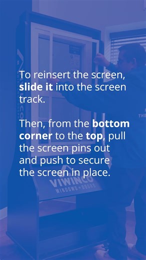 How to Remove & Reinstall a Viwinco Casement Window Screen (Plunger Bolt Screen) #diy #shorts #home