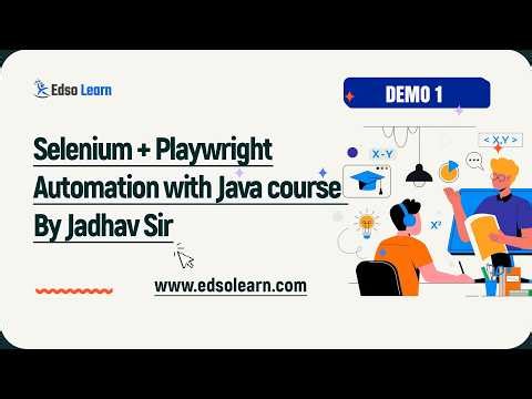 GENAI Selenium + Playwright Java Automation Testing || Demo 1 || Edso Learn || by Mr. Jadhav Sir