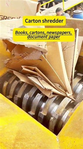 #carton #paper #recycling #scraper #machine #doubleshaftshredder