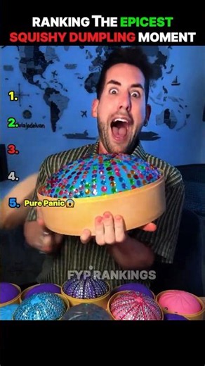 Ranking the funniest squishy glitter dumpling unboxing moments ✨🤪 #shorts #squishy #unboxing