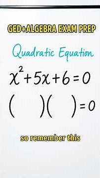 Factor Quadratics Fast | GED Algebra Exam Prep