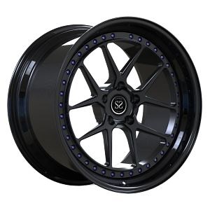 [Hot Item] 2 Piece Wheels 19inch Matte Black Discs Gloss Black Lips for Toyota Supra Forged Luxury Rims