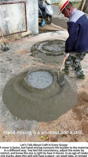 The Foundation Blend: Hand-Mixing Concrete with a Shovel 🏗️💧