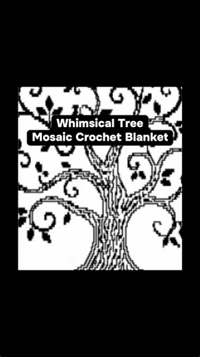Whimsical Tree Mosaic Crochet Blanket Pattern: Row 16