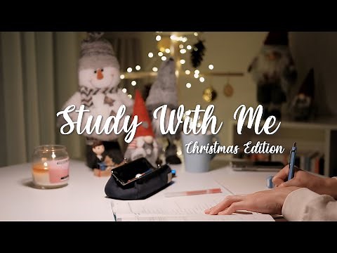 1-HOUR STUDY WITH ME | 🎅 Christmas Edition | 🎹 Calm Piano, No Break