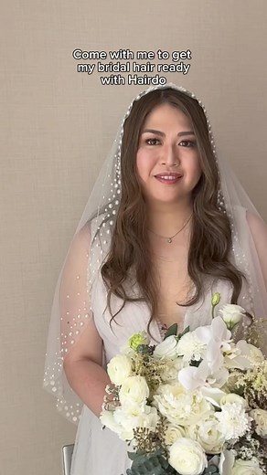 Ready for the altar? 👰 Bridal hair is a process, so here's one of our brides sharing a step-by-step to get you ready for the big day! She is using our 10pc Human Hair Extension Kit in Chestnut.#wedding #weddinghair #bridalhair #bridalhairstylist #hairextensions #bridesmaidshair | Hairdo