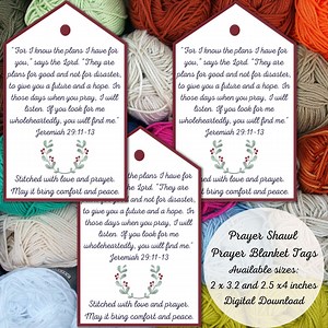 Prayer Shawl Scripture Tag | Prayer Blankettags | Tags for Crochet | Tags for Knitting | Scripture Tag | Prayer Tags - Etsy
