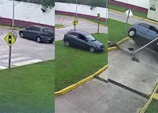 Viral Video: Woman flips car during driving test [VIDEO]