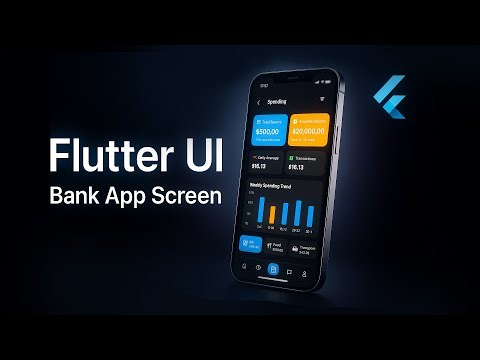 Flutter Banking App UI | Clean & Modern Screen Design