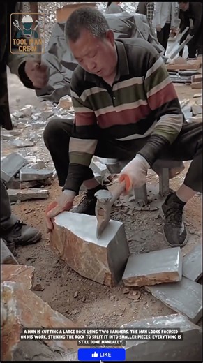 Manual Stone Splitting Tools! Traditional Techniques for Splitting Natural Stone with High Precision