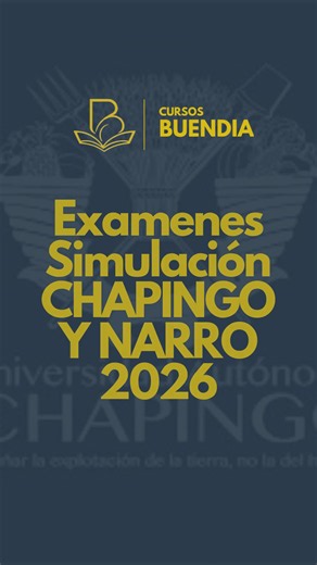 ¿Vas para el examen de admisión a Chapingo y/o a la Narro?🚨🌱 Prepárate con simuladores tipo examen real y mide tu nivel antes del examen oficial. 📚 Incluye 5 exámenes de simulación con ejercicios similares a los que vienen en el examen de admisión, puntaje estimado y áreas de oportunidad para reforzar. 🎯 Practica como si ya estuvieras en el examen y llega con ventaja. 💰 Paquete de 5 simuladores: $300 Si vas a hacer examen para las 2 universidades, llévate los 10 simuladores por $450 📩 Mánd