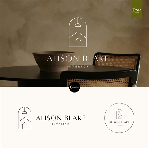 Editable Realtor Logo Design | Canva Real Estate Logo | Property Logo | Broker Logo | Key Logo Design | Branding Kit | Architecture Logo - Etsy