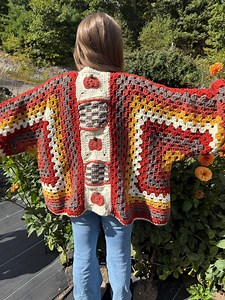Fall Pumpkin Hexagon Crochet Cardigan Pattern – Autumn Granny Square Sweater PDF - Etsy