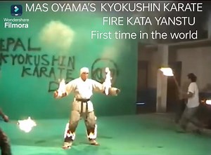 First Playar in the world 🌎 Fire KATA YANSTU MAS OYAMA KYOKUSHIN KAI KAN KARATE . Support me for Ginness world record holding. | Rajendra Khadgi
