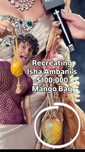 $100,000 Mango Bag from the Met Gala but I crocheted it🤍 #metgala #ambani #mangobag