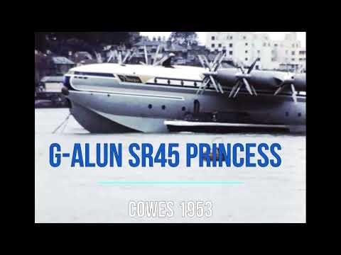 G-ALUN SR45 Princess Flyboat Resting at Cowes 1953, , SARO, Saunders-Roe F1122b