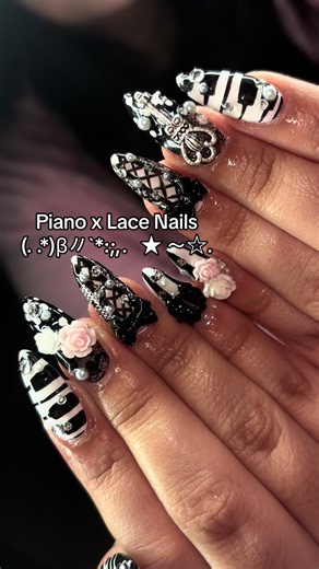 Creative Piano-Inspired Nail Designs