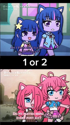 1 or 2‼️ || I don’t know… 💔 || Mlp Gacha Meme || Twilight & Pinkie || #gacha #mlp #shorts #trending