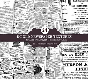 DC Old Newspaper Textures, Vintage Digital Paper, Printable Background, Retro Scrapbook Paper, Antique Newspaper Design - Etsy UK