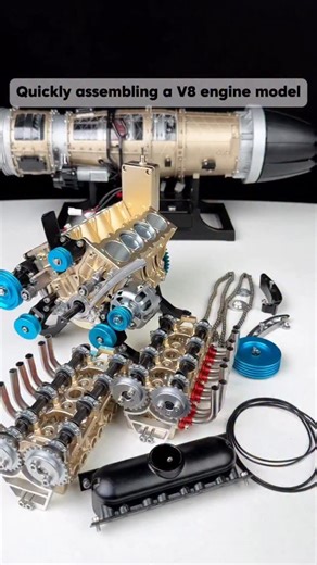 Vortrixe Model | Quickly assembling a engine model #miniengine #v8engine #EngineModel #model #engine | Instagram