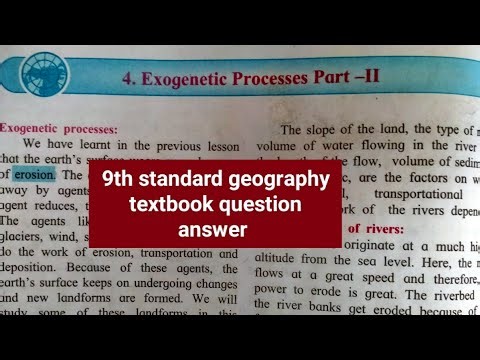 9th standard geography textbook question answer chapter 4 EXOGENETIC PROCESSES PART - 2
